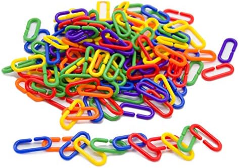 Heitign 400ピースプラスチックcクリップフックチェーンリンク 幾何学的連動バックルカラフルなプラスチッククリップフックチェーンリンク子供教育 玩具 色認識能力 Diyデスクトップおもちゃ Colegiofrancesmarybuss Com
