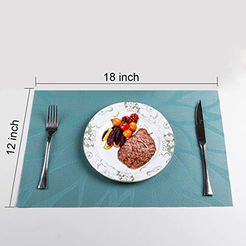 PREMIUM CARE Set of 4 Placemats for Table Heat-Resistant Skid-Proof Table Mats Dining Table Woven Stain Resistant Easy to Clean