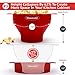 Microwave Air Popcorn Popper - Silicone Popcorn Maker Bowl for Home - Free of PVC & BPA - Healthy Instant Kernels Popping - Save on Popcorn Machine and Bags