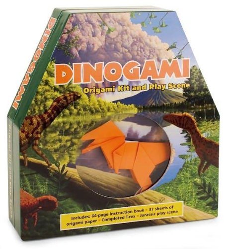 Dinogami Origami Kit and Play Scene