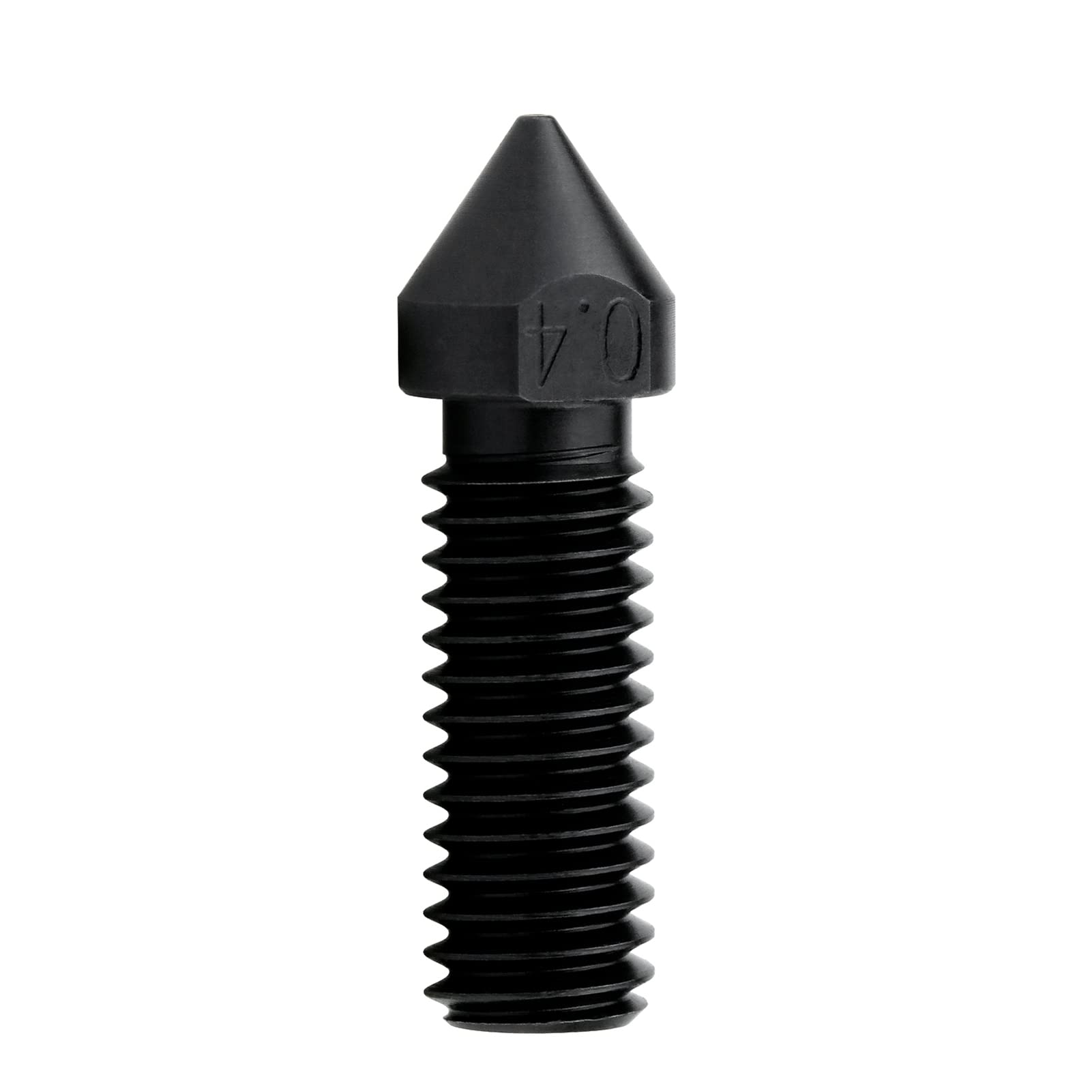 M6 High Temperature High Flow Hardened Steel Nozzle 0.4mm Compatible with 1.75mm 3D Printer Volcano Hotend Heat Block Sidewinder X1 X2 AC Vyper Kobra Max Print PEI PEEK Carbon Fiber (0.4mm)