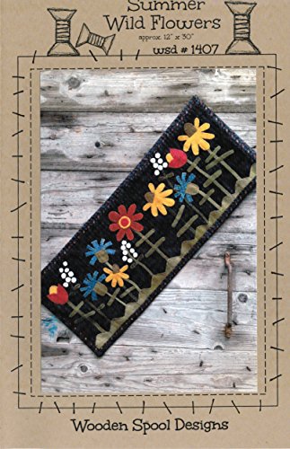 Summer Wild Flowers Table Runner Wool Quilt Pattern - 12