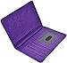 YUHAN PRETTY Leather Passport Holder Wallet Cover Case RFID Blocking Travel Wallet (Purple)