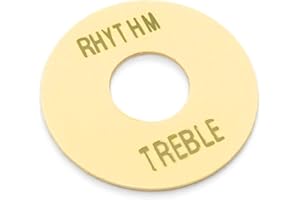 Vintage Forge Cream with Gold Rhythm Treble Switch Washer Toggle Ring Plate Compatible with Gibson Les Paul SG Guitar SWR10-CRM