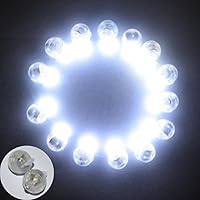 Neo LOONS® 100pcs/lot 100 X White Round Led Flash Ball Lamp Balloon Light long standby time for Paper Lantern Balloon Light Party Wedding Decoration