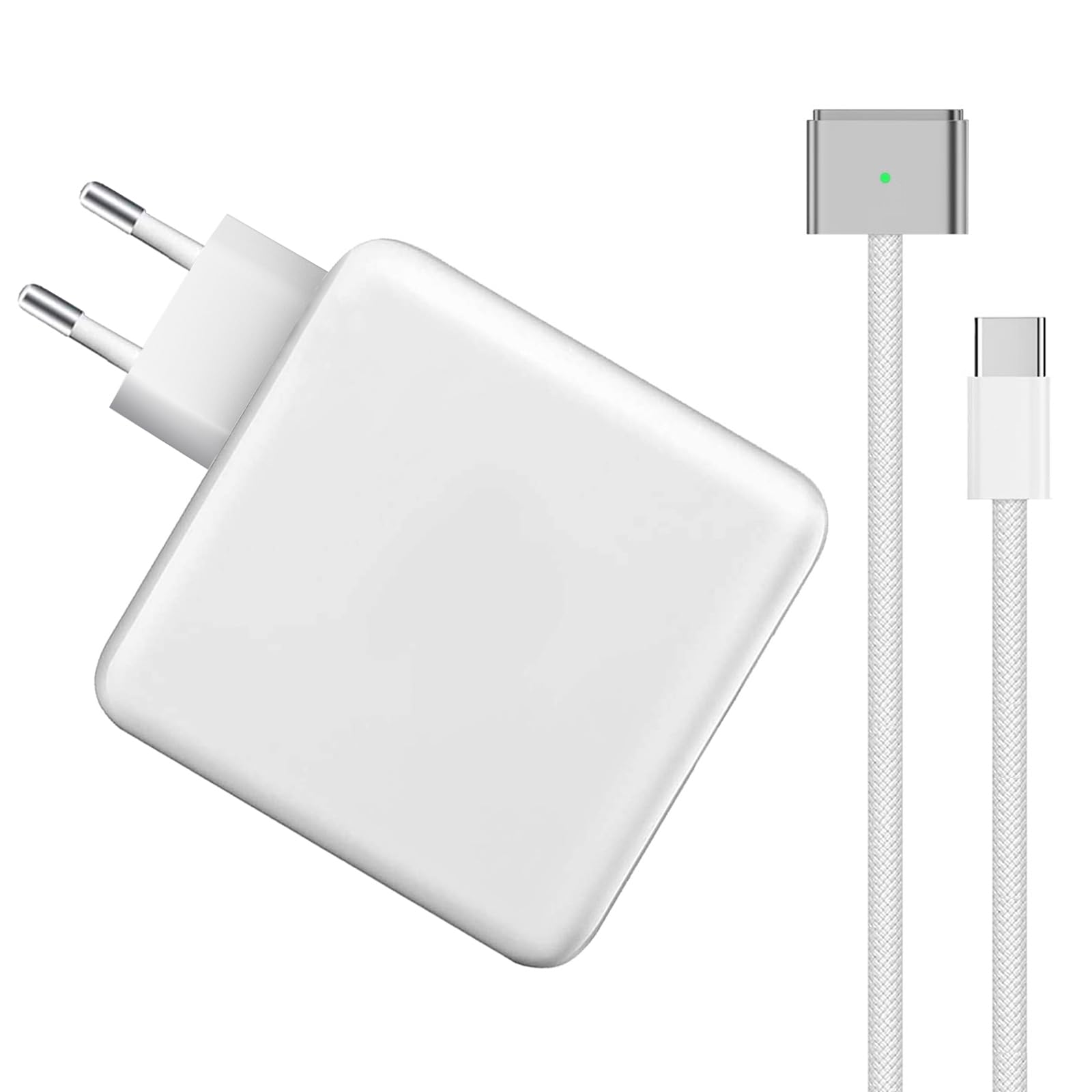 Mac Book Pro Air Charging Cable, 96 W Replacement Charger with 2.2 m USB-C to T-Tip Braided Cable for MacBook Pro 14/16 Inch 2021~2025 M1 M2 M3 M4 MacBook Air 13/15 inch, A2442 A2487 A2779 A2941