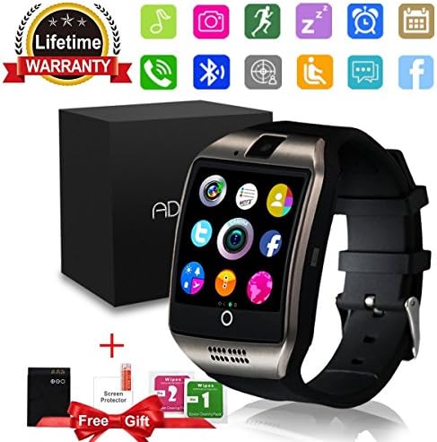 Bluetooth Smart Watch with Camera TouchScreen, Waterproof Unlocked Phone Smartwatch with SIM Card Slot, Sports Smart Wrist Band Watch Compatible with Android iphone IOS Samsung for Kids Men Women