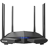 Tenda AC1200 Dual Band WiFi Router, High Speed Wireless Internet Router with Smart App, MU-MIMO for Home (AC6),Black