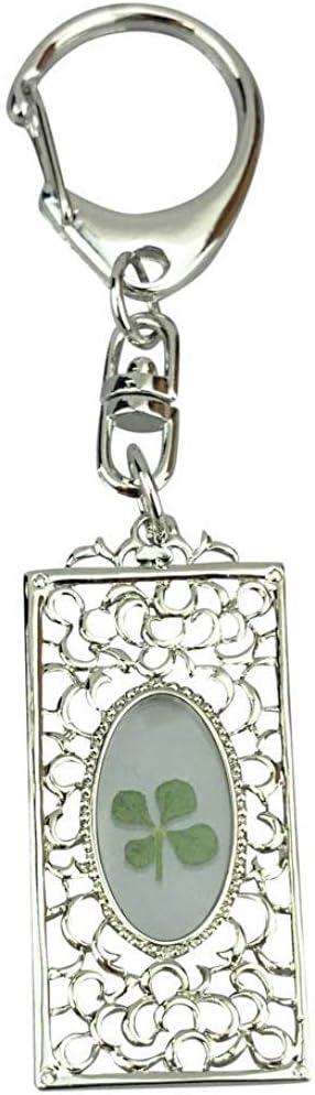 Luck Trader Real Four Leaf Clover Keyring