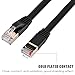 FOSA CAT 7 Ethernet Cable, Retractable CAT7 RJ45 600MHz Patch LAN Network Cable Flat Ethernet Cord