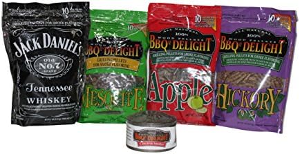 BBQrs Delight Wood Smoking Pellets Deluxe Super Smoker Gift Set - 1 Lb Bags -...