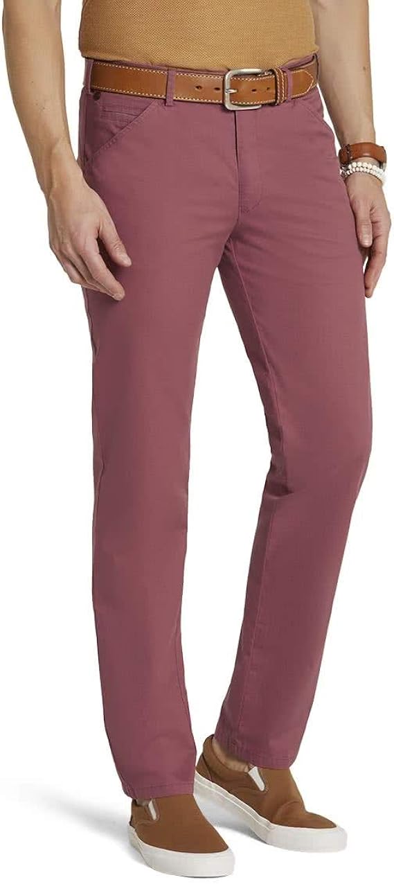 MEYER Men Pants Chicago Cotton 15039 Bordeaux MicroStructure