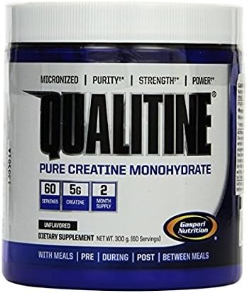 Gaspari Nutrition Qualitine 300 g Creatine Monohydrate Muscle Size and Strength Powder by Gaspari Nutrition