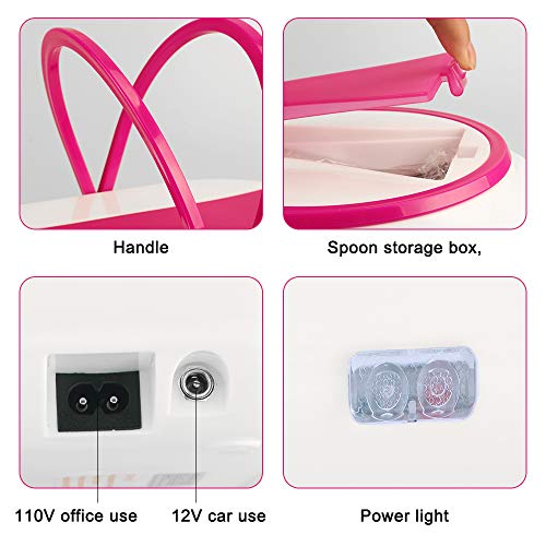 LUCKSTAR Electric Heating Lunch Box 12V Car Use and 110V Home Office