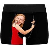 IdeaFlash Custom Face Boxer Briefs for Men, Personalized Photo Underwear for Boyfriend Husband, Customized Gifts
