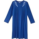 Silverts Open-Back Hospital Gowns for Women-Comfortable, Dignified, Easy Dressing for Seniors & Patients - Embroidered