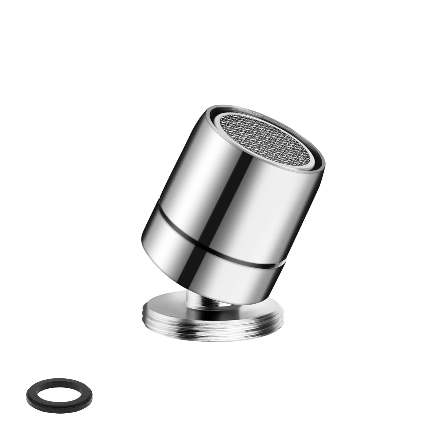 DEANKEJI Rotatable Tap Aerators, Silver Stainless Steel Taps Water Filter, Adapter for Faucet for Kitchen and Bathroom, Hotels, Public Facilities