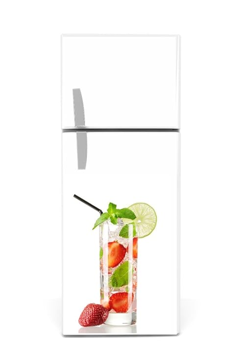 Frigorífico Etiqueta 60 x 90 cm Long Drink Fresas: Amazon.es: Jardín
