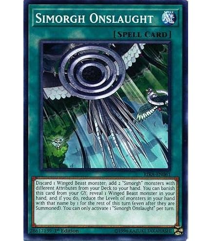 Yu-Gi-Oh! Card - Simorgh, Bird Of Calamity - RIRA-EN019 Common 1st Edition (Rising Rampage)