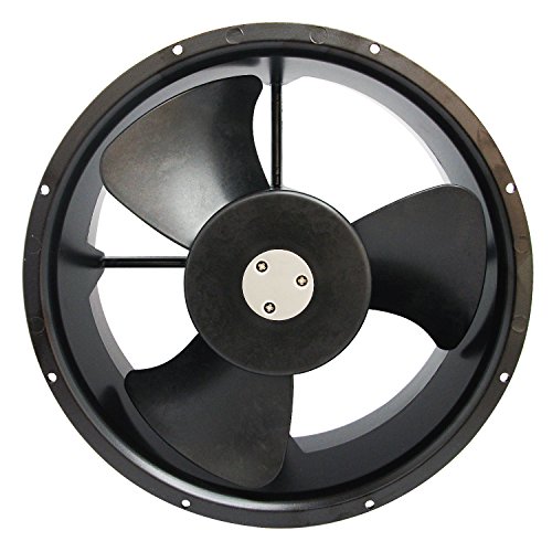 CIRCUIT-TEST 115VAC Industrial Cooling Fan 254 x 107mm- 850CFM with Push Terminals, Ball Bearings, Die Cast Aluminum Frame