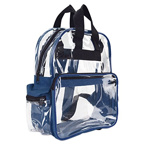 DALIX Clear Backpack Bags Smooth Plastic Transparent See Through in