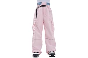 HIGH EXPERIENCE Snowboard Pants for Women Men Baggy Ski Pants Loose Warm Insulation Waterproof Windproof
