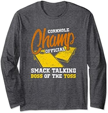 Unisex Cornhole Champ Shirt Champion Smack Talking Boss of The Toss 2XL Dark Heather