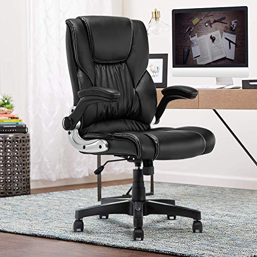 YAMASORO Ergonomic Leather Office Chair High Back Computer Executive