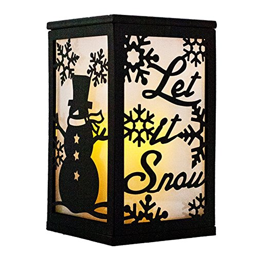 ReLive Flameless 3 Season LED Lantern Includes Twelve Magnetic Seasonally Themed Panels