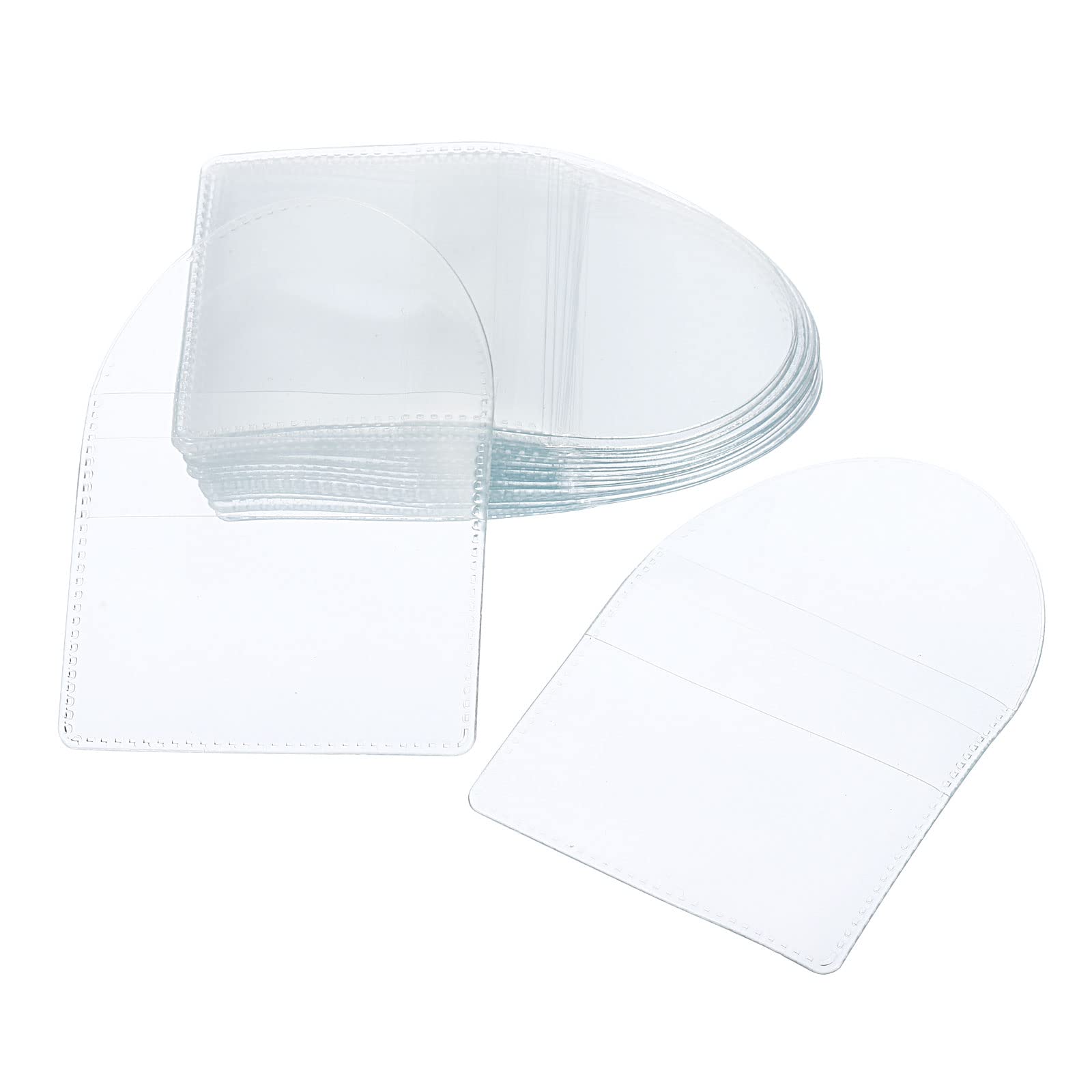 PATIKIL 2.2" x 2" Coin Sleeves Holders, 50 Pack Pocket Coin Flip Single Coin Protector Pouch for Coins Jewelry Small Items, Clear