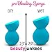 Beauty Junkees Makeup Sponge Blender - Blue Sculptor Foundation Makeup Blender Sponge, Liquid Cream Powder Blending Sponges, Make Up Applicator, Cosmetic Blenders, Wet Dry Beauty Sponge, Latex Free