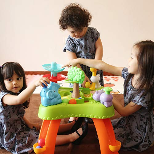 infunbebe Activity Ball Run Table Learning and Activity Table for Toddlers, Early Development Multiplayer Learning Table with Ball Drop Toys and Game Mode - Thumbnail 3