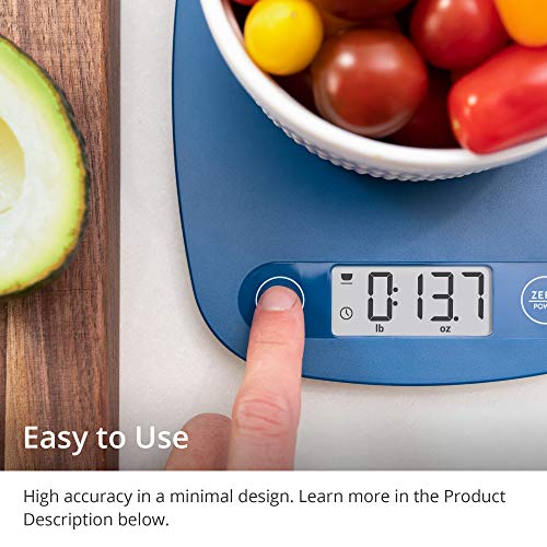 Greater Goods Digital Food Kitchen Scale (Cobalt Blue), Portion Helps