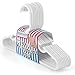 Hangerworld 11.4 inch White Plastic Clothes Hangers with Pants Bar - For Baby & Toddler Clothes, Pack of 20
