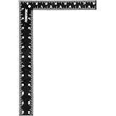 POWERTEC Carpenter Square 8" x 12" - L Square Ruler, Right Angle Square Tool, Woodworking Square for Carpentry, Construction, DIY, 1PK (80035)