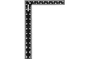POWERTEC Carpenter Square 8" x 12" - L Square Ruler, Right Angle Square Tool, Woodworking Square for Carpentry, Construction,