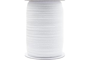Bristlegrass Picot Loop Elastic Band for Sewing 3/8" 10mm Roll Spool Decorative Frilly Lace Stretchy Ribbon for Lingerie Underwear Sewing Trim (F-3/8 Inch x 50 Yards,White)