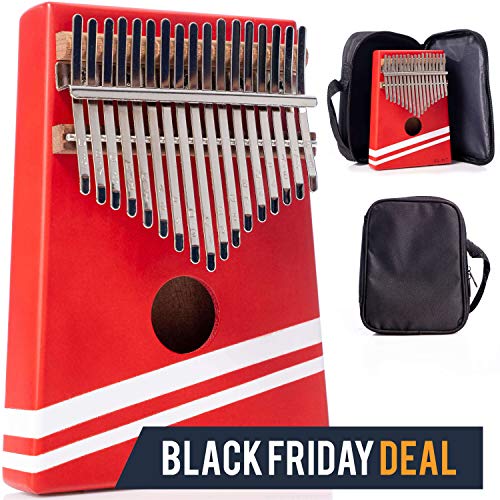 Kalimba Thumb Piano - 17 Keys Portable Thumb Piano, Perfect Gift for Kids and Adult Beginners, Finger Piano Made with African Wood, with Study Instruction, Tune Hammer and Durable Carrying Case - Thumbnail 7