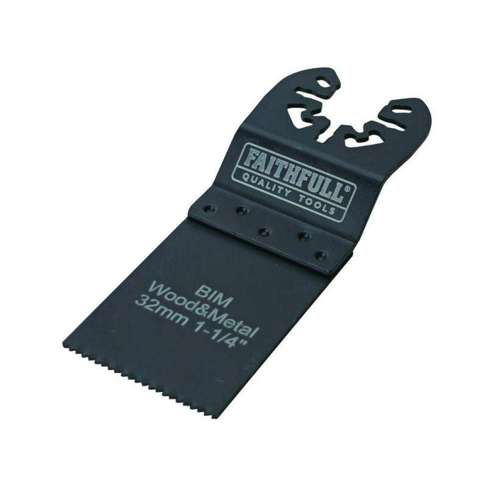 Faithfull FAIMFWM32 Flush Cut Wood-Metal Blade 32mm Bi-Metal