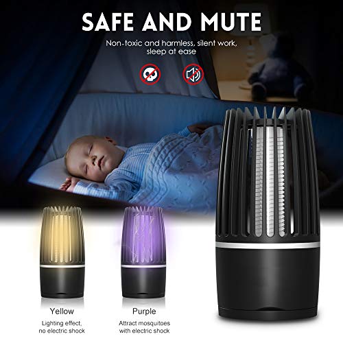 Lampada Zanzara Elettrica, Ricarica USB Antizanzare Elettrica Luce Notturna Repellente per Zanzare Non Tossico Impermeabile Assassino per Insetti per Camera da Letto Giardino Cortile Campeggio Pesca