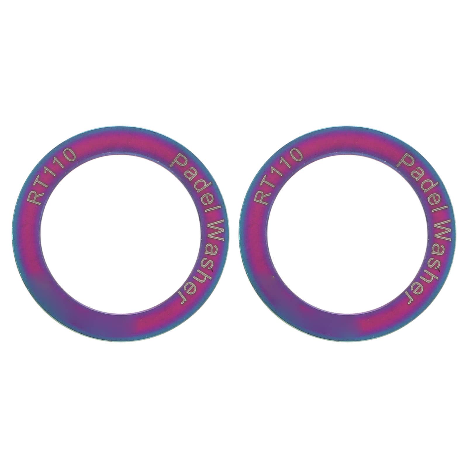 2Pcs Bike Pedal Washers Titanium Alloy Road Bike Pedal Washers Extended Pedal Gasket(Dazzling)