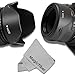67MM Reversible Flower Lens Hood (2013 Update) + Premium MagicFiber Microfiber Cleaning Cloth