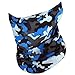 Fishing Mask - Camo Neck Gaiter Face Mask for Men & Women - Sun Protection Face Cover - Bandana, Scarf (Brook Blue)