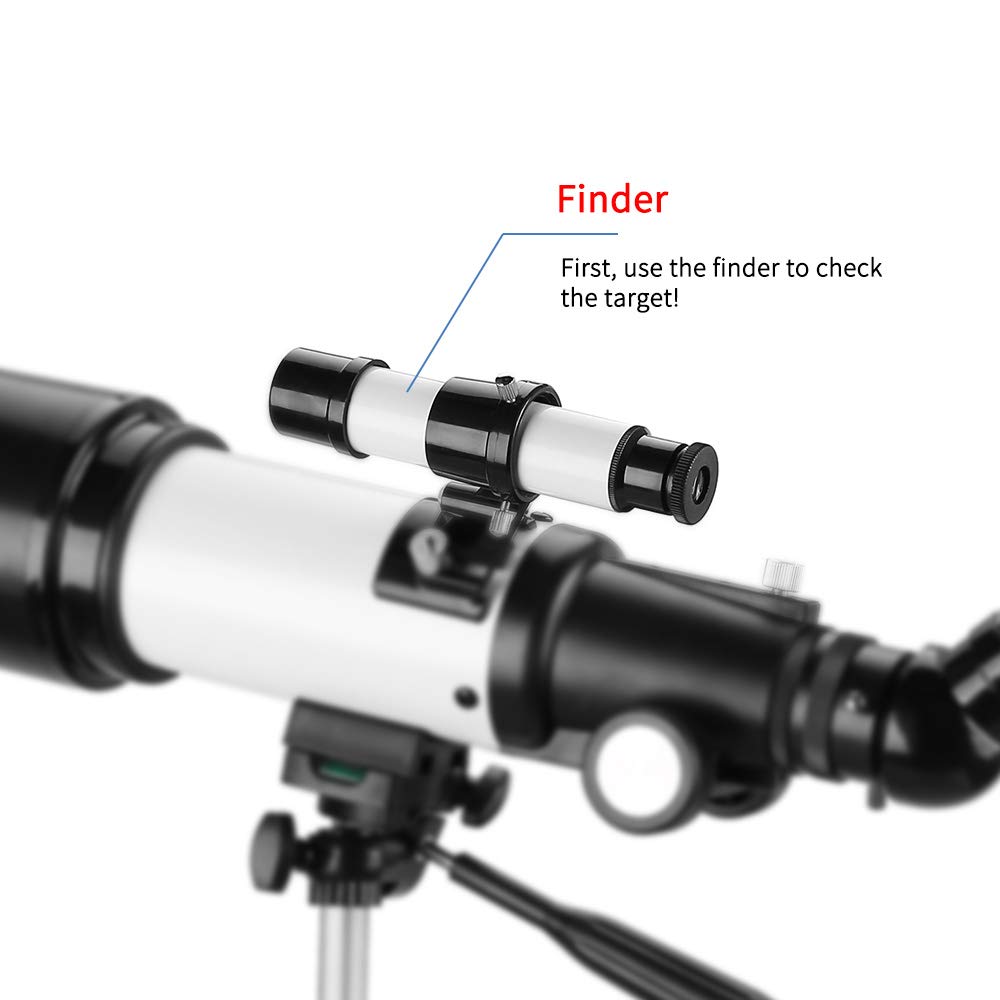 Telescopio Astronomico Zoom HD serie 400/70 mm di Ingrandimento con Treppiede, Portatile, con Zaino e Adattatore per Smartphone per Adulti, Bambini e Principianti - Ranipobo