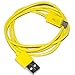 Sqrmekoko Replacement Charging Power Supply Cable Cord Line for Logitech UE Boom Boom2 BOOM3 Miniboom Speaker(Yellow)