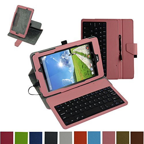 Mama Mouth Rotary Stand PU Leather Case Cover With Removable Micro USB Keyboard for 7