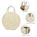 Women Straw Summer Beach Bag Handwoven Round Rattan Bag Cross Body Bag Shoulder Messenger Satchel