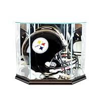 Perfect Cases NFL Octagon Full Size Football Helmet Glass Display Case, Black