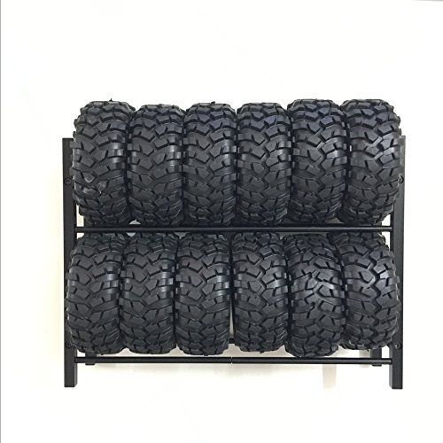 XJJ Black 1:10 RC Car Tire Rack/Wheel Rack for 1/10 Wheel Rims Tire TRX-4 SCX10 D90 CC01