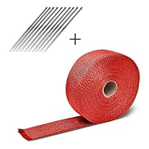Crispsound 10M de Fibra de Vidrio de Calor de Alta Temperatura Cinta Que Labra la Herramienta Escudo térmico Wrap Rollo de Coches de Escape Tubo colector Venda Caliente de la Cinta